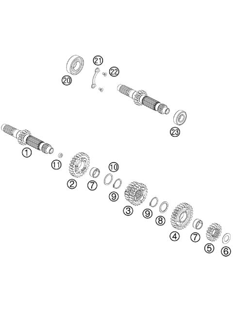 TRANSMISSION I - MAIN SHAFT        