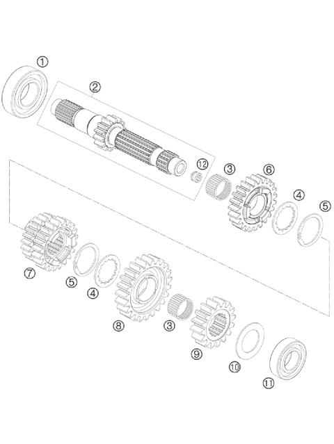 TRANSMISSION I - MAIN SHAFT        
