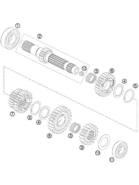 TRANSMISSION I - MAIN SHAFT        