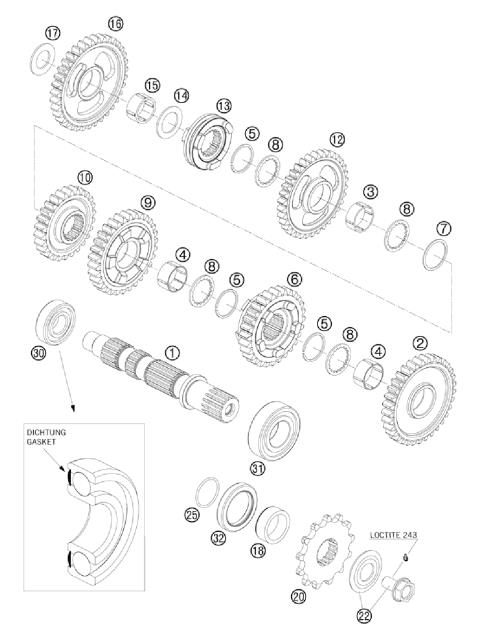 TRANSMISSION II - COUNTERSHAFT     