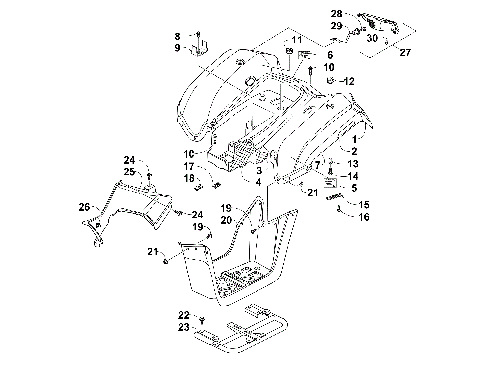REAR BODY PANEL AND TAILLIGHT ASSEMBLIES [300487]