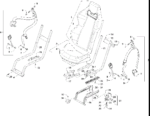 SEAT AND SEAT BELT ASSEMBLY [304312]