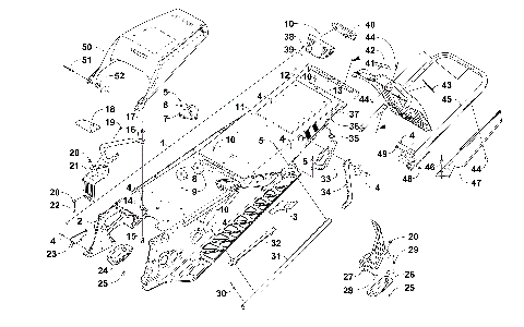 TUNNEL, REAR BUMPER, AND SNOWFLAP ASSEMBLY [101770]
