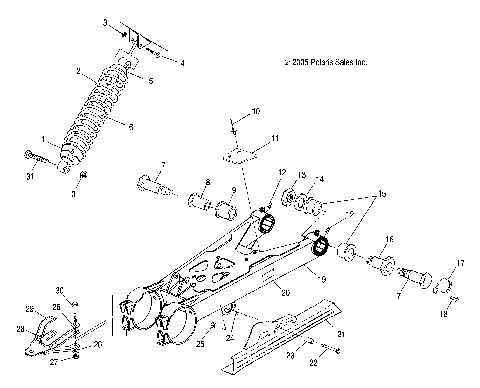 SWING ARM/SHOCK MOUNTING - A07CA32AA (4999202939920293B10)