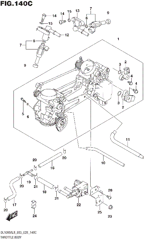 THROTTLE BODY (DL1000AL8 E33)