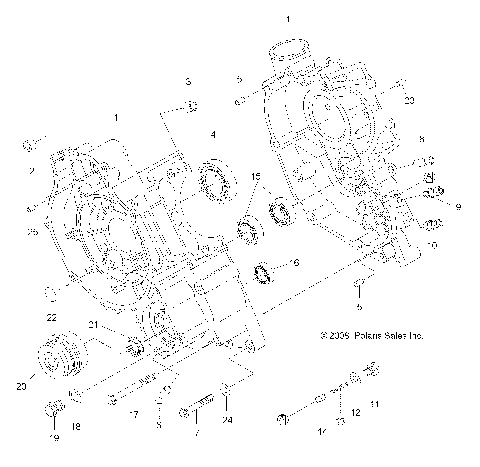 ENGINE, CRANKCASE - A10LH46AX/AZ (49ATVCRANKCASE09SP400)