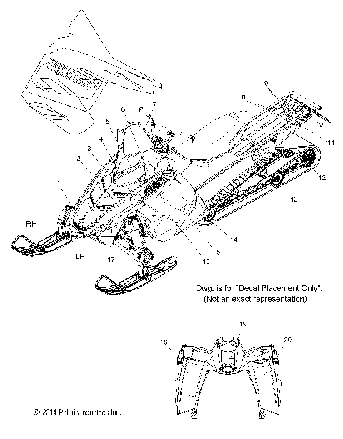 BODY, DECAL, LE ORNG/WHT, WHT/ORNG OPTIONS - S15CN8 (49SNOWDECAL15SBLTL3)