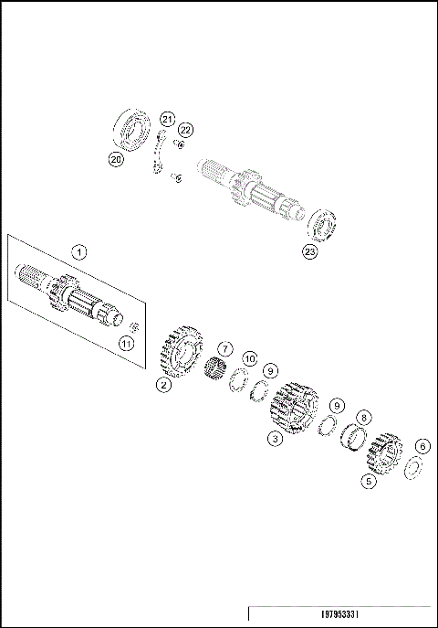 TRANSMISSION I - MAIN SHAFT