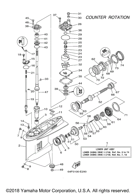 LOWER CASING DRIVE 3 LF150