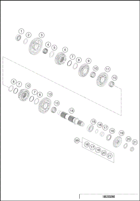 TRANSMISSION II - COUNTERSHAFT