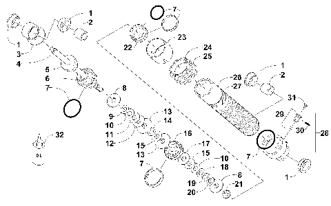 REAR SUSPENSION REAR ARM SHOCK ABSORBER [101469]