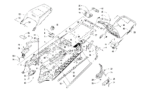 TUNNEL, REAR BUMPER, AND SNOWFLAP ASSEMBLY [104419]
