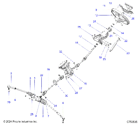 STEERING, STEERING ASM. - G25GAB99 (C750535)