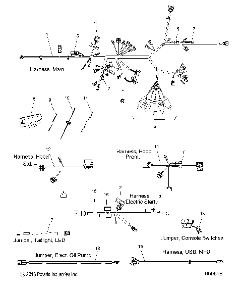 ELECTRICAL, WIRE HARNESS - S19EHM8PS ALL OPTIONS (600578)