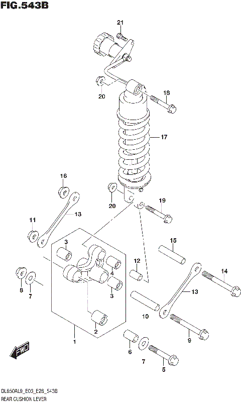 REAR CUSHION LEVER (DL650XA)
