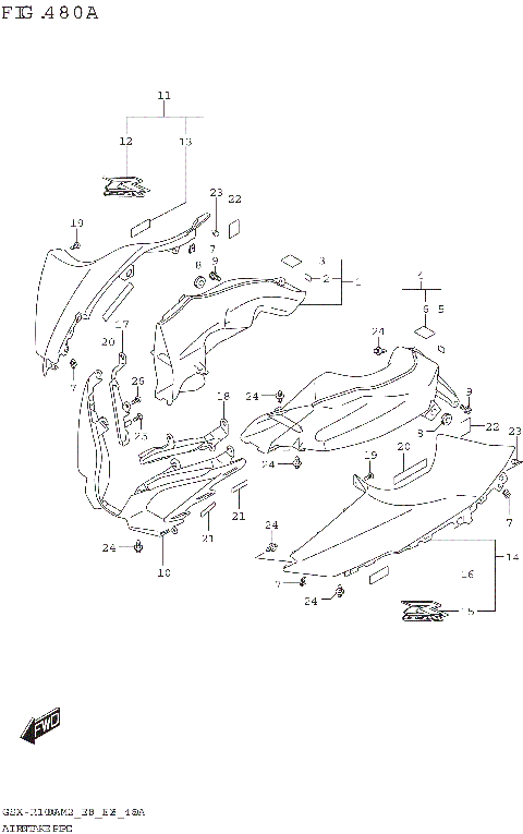 AIR INTAKE PIPE (GSX-R1000A)