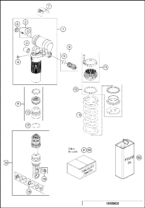 SHOCK ABSORBER DISASSEMBLED