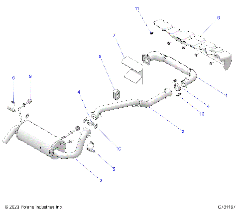 ENGINE, EXHAUST SYSTEM - R25RRED4FA/DA/SD4CA/CK (C731167)