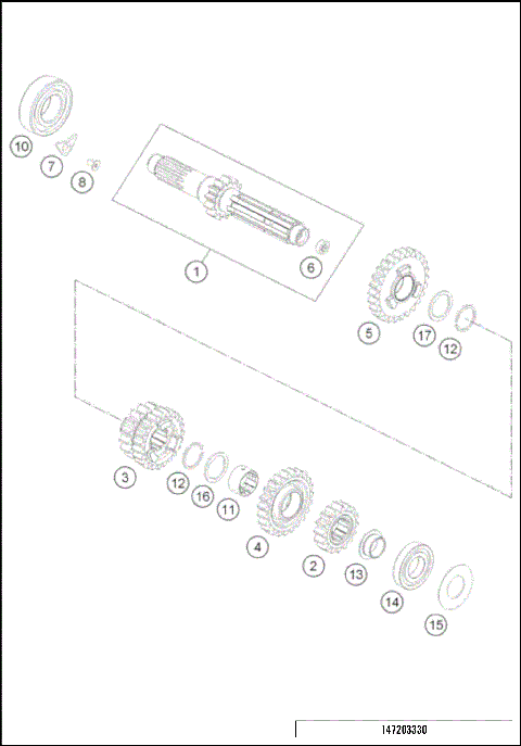 TRANSMISSION I - MAIN SHAFT