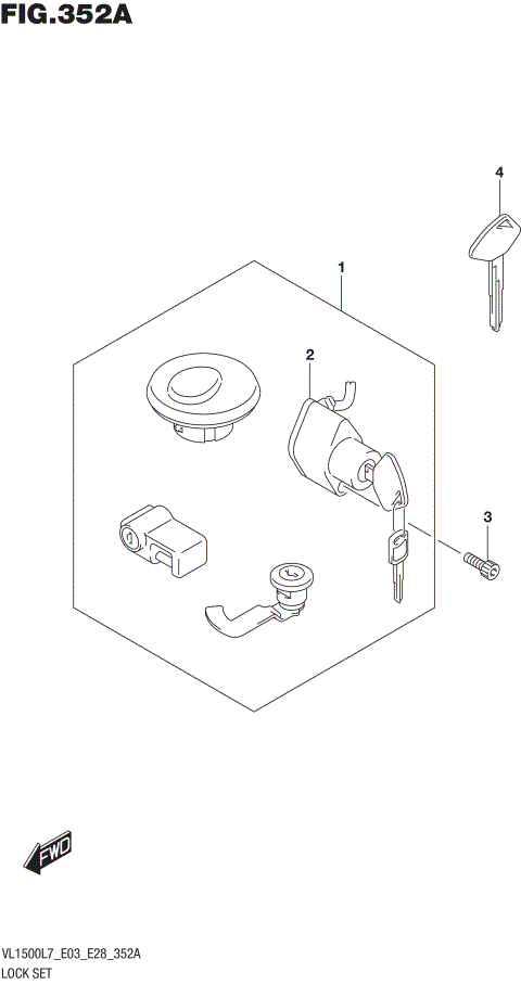 LOCK SET (VL1500BL7 E03)