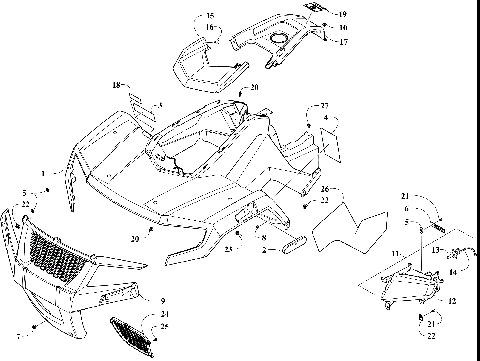 FRONT BODY AND HEADLIGHT ASSEMBLY [303411]
