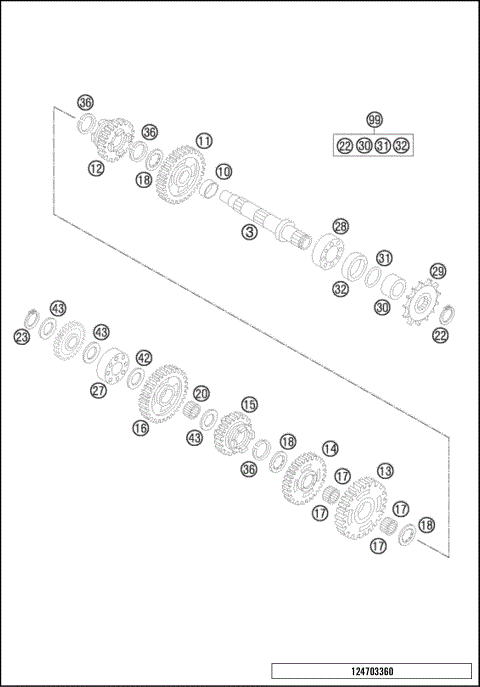 TRANSMISSION II - COUNTERSHAFT