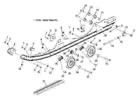 SUSPENSION, RAIL MOUNTING - S08NP5BS/BE (49SNOWSUSPRAIL08SUPER)