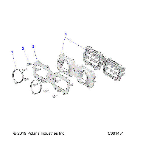 ENGINE, REED VALVE and THROTTLE BODY ADAPTOR - S21TKV6RS/6RE ALL OPTIONS (C601481)