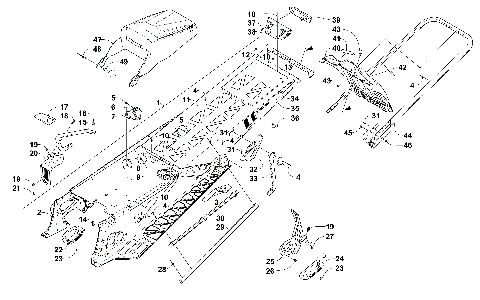 TUNNEL, REAR BUMPER, AND SNOWFLAP ASSEMBLY [101507]