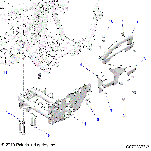 CHASSIS, MOUNTING, FRONT GEARCASE - Z21R4D92AM/BM/AC/BC (C0702873-2)