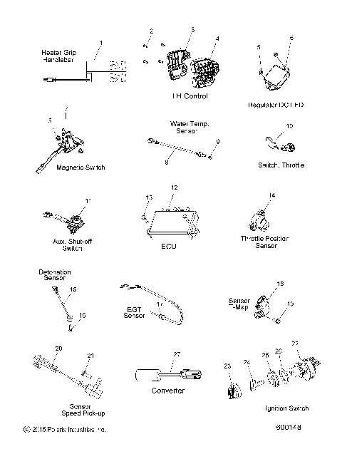 ELECTRICAL, SWITCHES, SENSORS and COMPONENTS - S16DR8 ALL OPTIONS (600148)