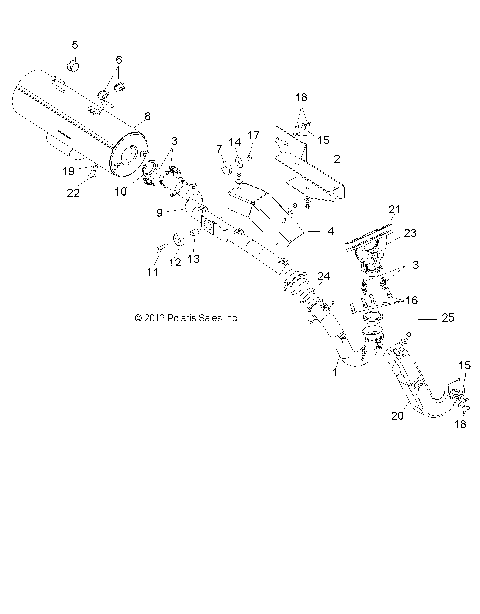 ENGINE, EXHAUST - R13HR76AG/AR (49RGREXHAUST136X6)