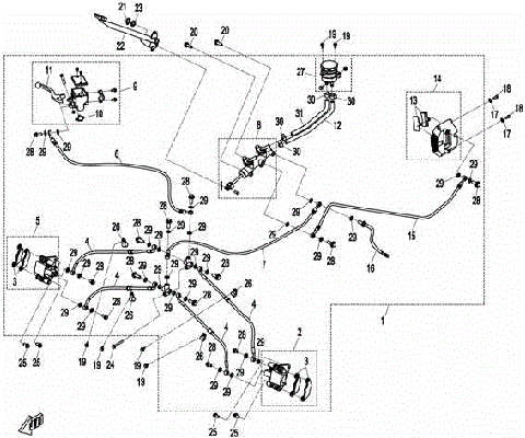 HYDRAULIC BRAKE ASSY