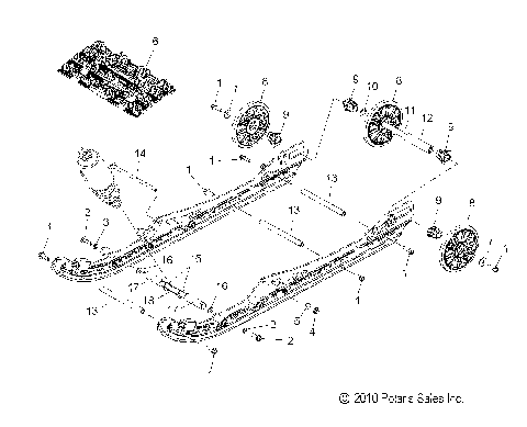 SUSPENSION, REAR and TRACK - S12BP6 ALL OPTIONS (49SNOWSUSPRR12600RUSH)