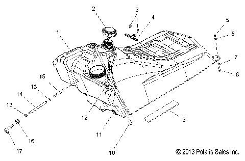 FUEL SYSTEM, FUEL TANK ASM. - S10PB5BSA/BSL/BEA (49SNOW FUELTANK09550SHIFT)