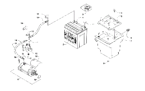 BATTERY AND STARTER MOTOR ASSEMBLY [301285]