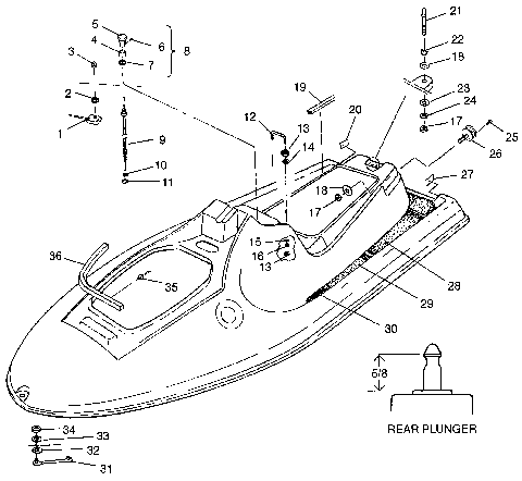 HULL and BODY SLT 700 B964166 and Intl. SLT 700 I964166 (4933923392A006)