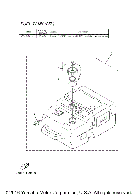 FUEL TANK ASSY 25L