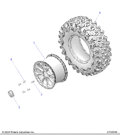 WHEELS, FRONT - Z25NEB99A4/B4 (C750538)