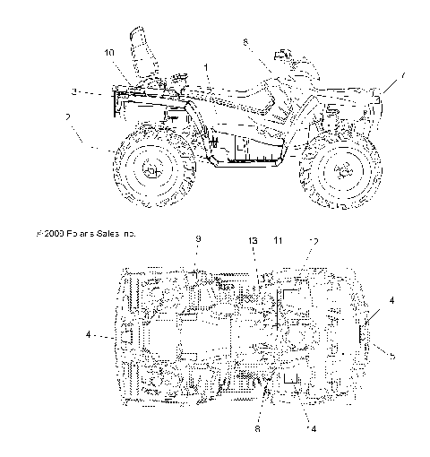 BODY, DECALS - A10DH50AX/AZ (49ATVDECAL10SP500TRG)