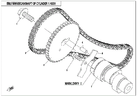 CAMSHAFT OF CYLINDER 1 ASSY