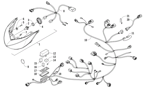 HEADLIGHT AND WIRING ASSEMBLIES