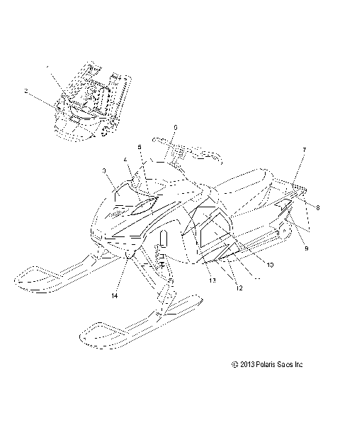 BODY, DECALS - S14MX6JSA/JEA (49SNOWDECAL14600R)