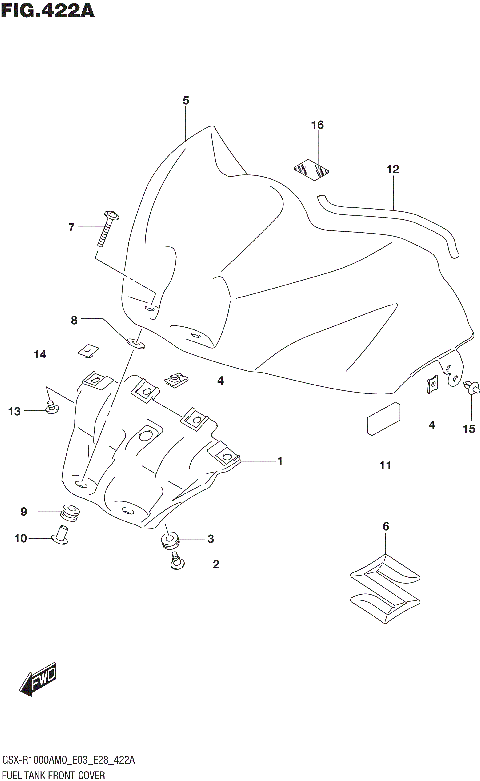 FUEL TANK FRONT COVER (GSX-R1000A)