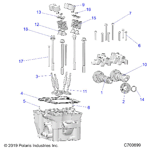 ENGINE, CYLINDER HEAD, CAMS and VALVES - R20MAE57D7 (C700899)