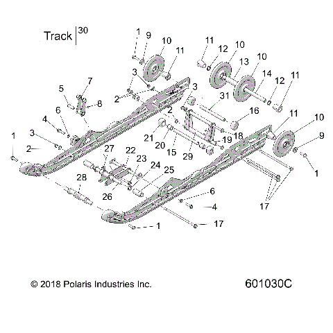 SUSPENSION, REAR AND TRACK - S19MDX6JSA/JEA (601030C)