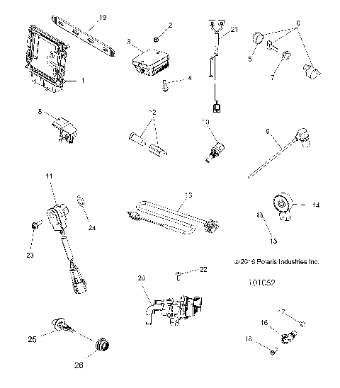 ELECTRICAL, SWITCHES, SENSORS, ECU and CONTROL MODULES - A19SVA85BG (101052)