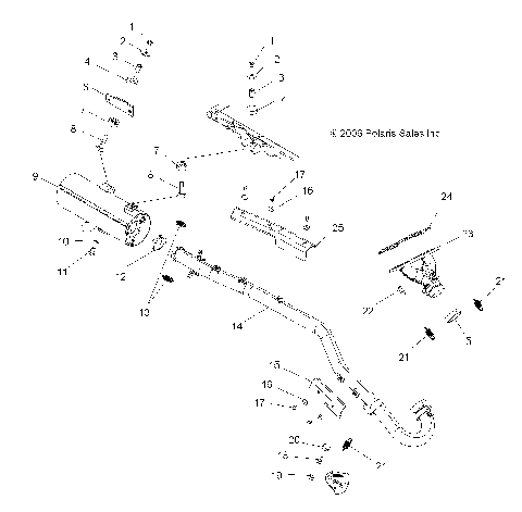 EXHAUST SYSTEM - A07MH76AQ/AX/AY/AZ (49ATVEXHAUST800EFI)
