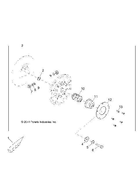 DRIVE TRAIN, SECONDARY CLUTCH - R14WH9EMD (49MVCLUTCHDVN14HIP)