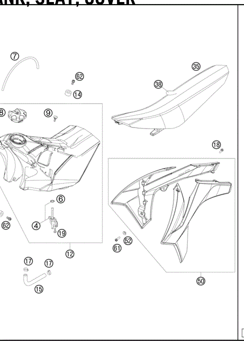 TANK, SEAT,COVER 